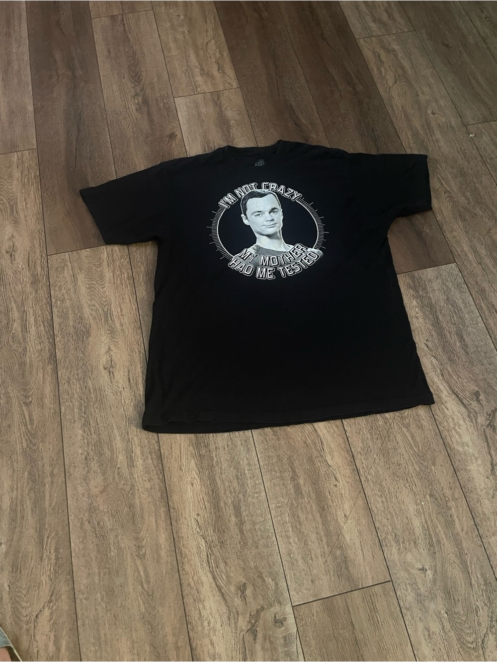 Ripple Junction Black Short Sleeve Tee with White Center Graphic